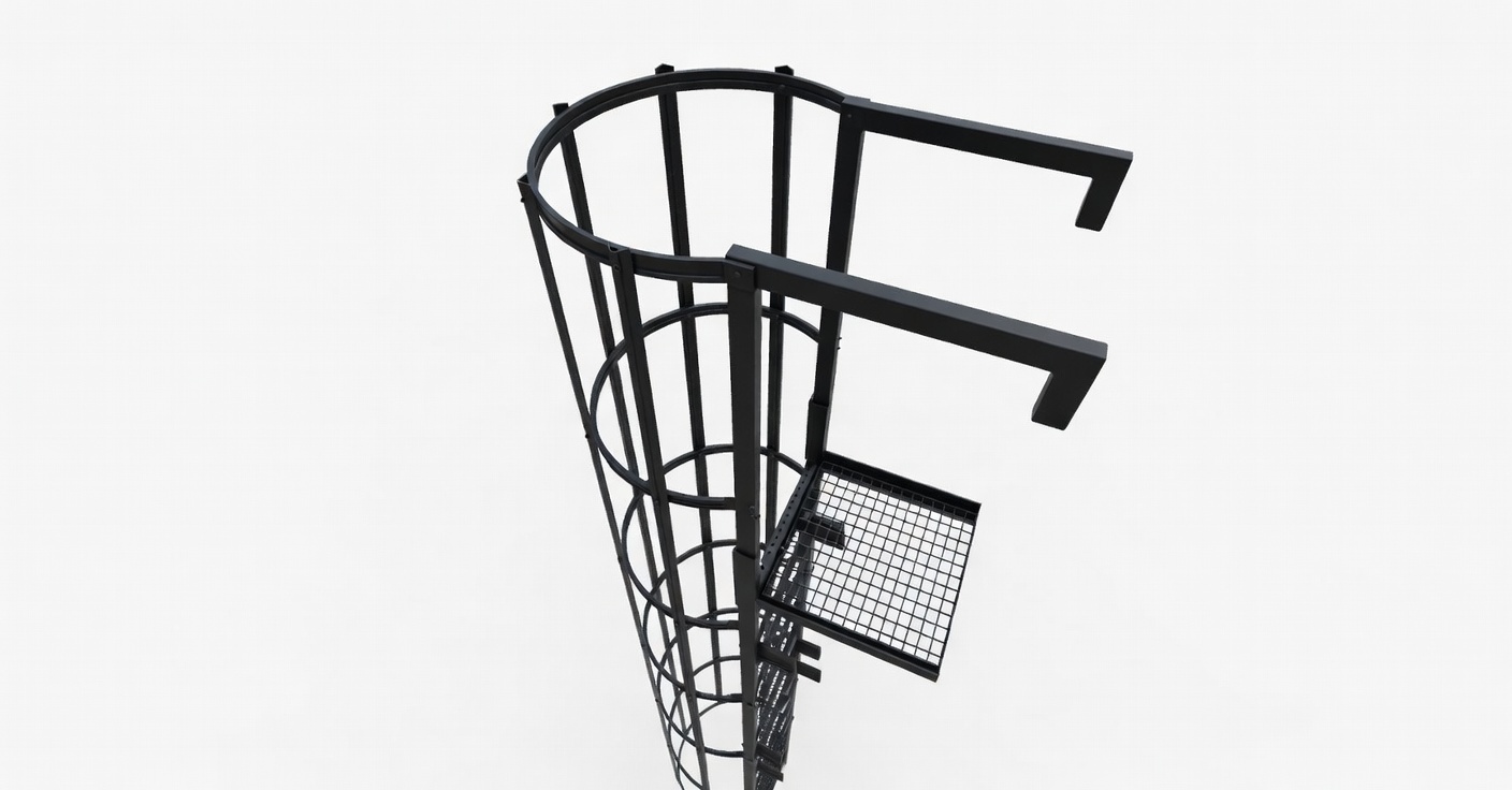 Drabina ewakuacyjna z koszem