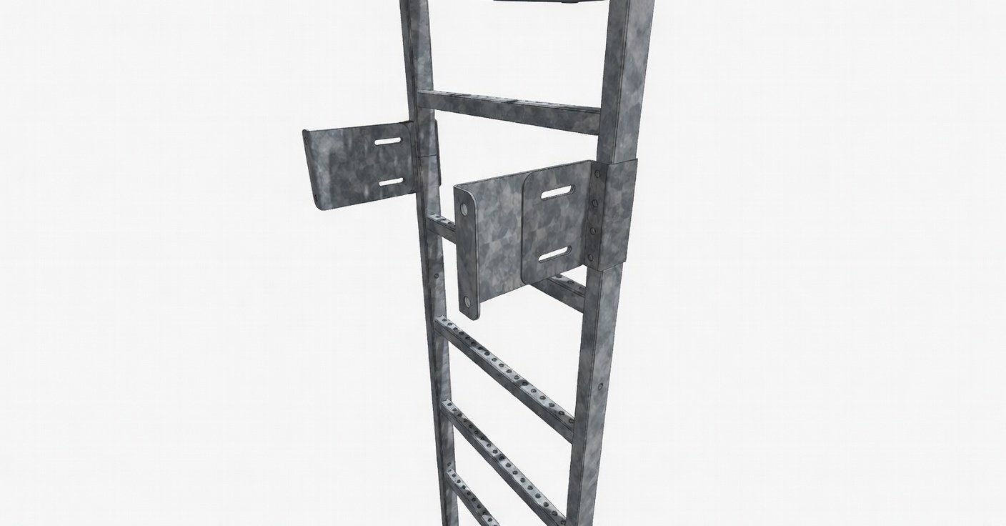 Drabina ocynkowana — uchwyty ścienne